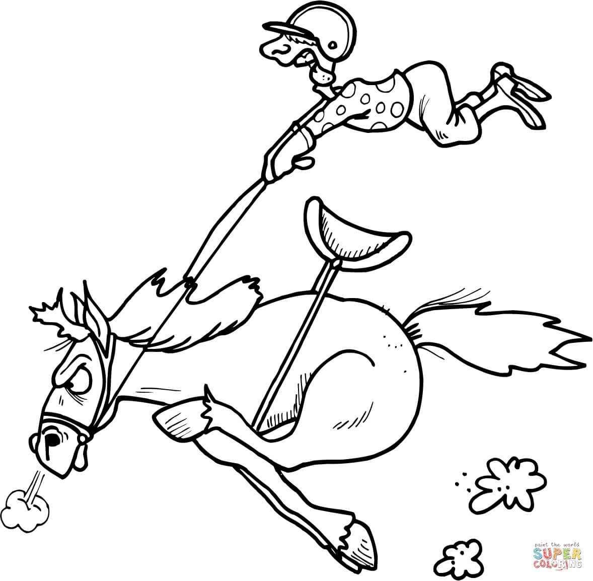 1178x1154 Jockey In A Horse Racing Competition Coloring Page Free