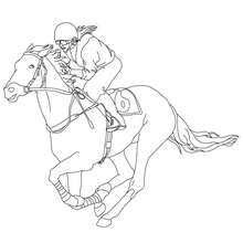 220x220 Jockey On A Galloping Horse Coloring Pages