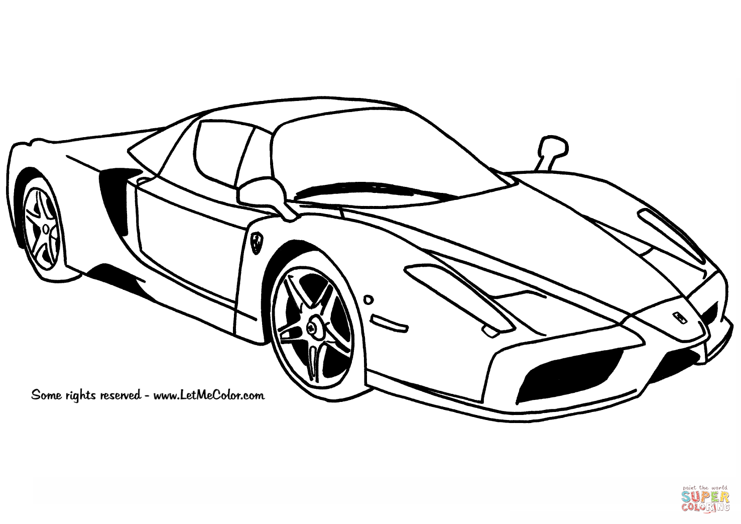 1476x1043 Drawn Ferarri Muscle Car