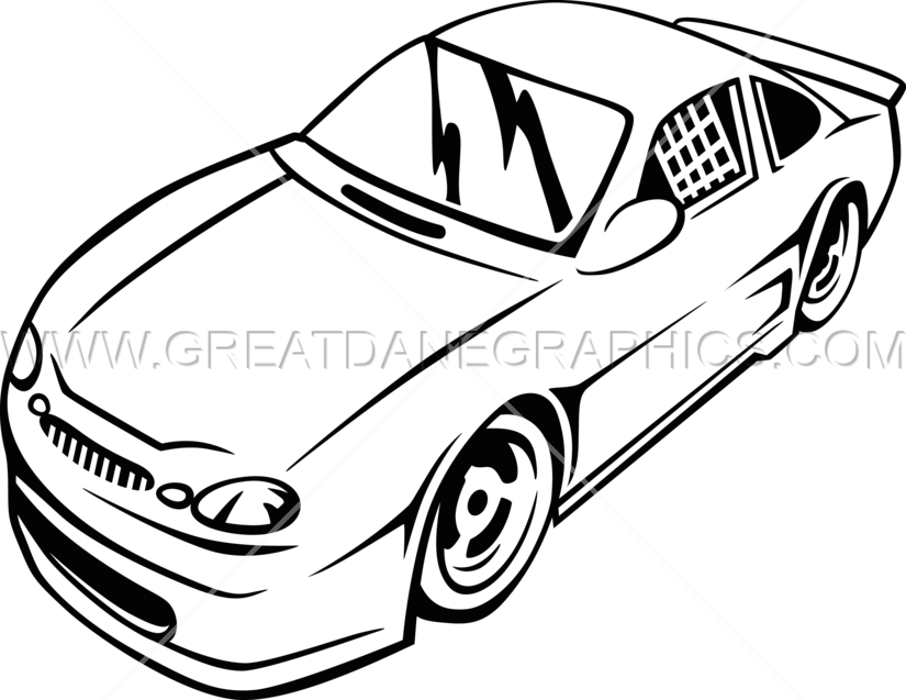 825x637 Single Color Race Car Production Ready Artwork For T Shirt Printing