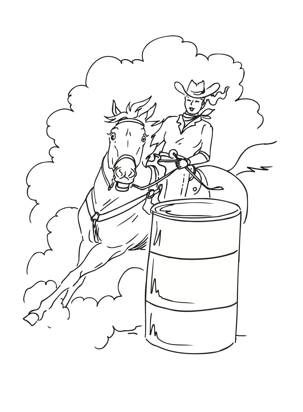 1200x1632 Barrel Racing Is A Rodeo Event In Which A Horse And Rider Attempt