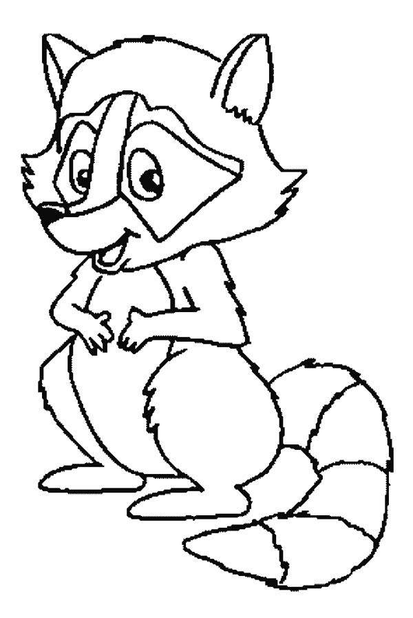 600x897 Surging Racoon Coloring Page Shy Raccoon Download Print Online