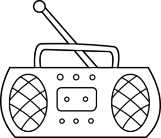333x285 Drawing Clipart Radio