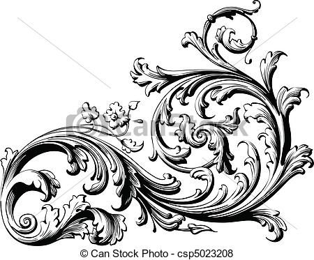 450x373 Victorian Filigree Clip Art Art Graph Design, Ornimental Tattoo