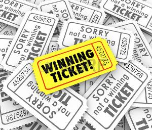 300x257 Raffle Ticket Banque D'Images, Vecteurs Et Illustrations Libres De