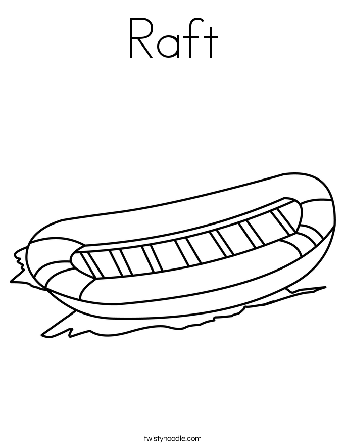 685x886 Raft Coloring Page
