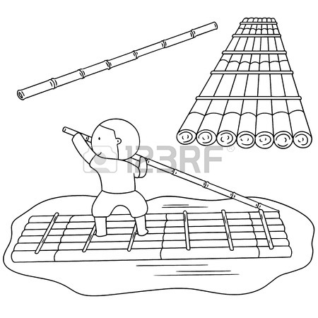 450x450 Vector Set Of Bamboo Raft Royalty Free Cliparts, Vectors,