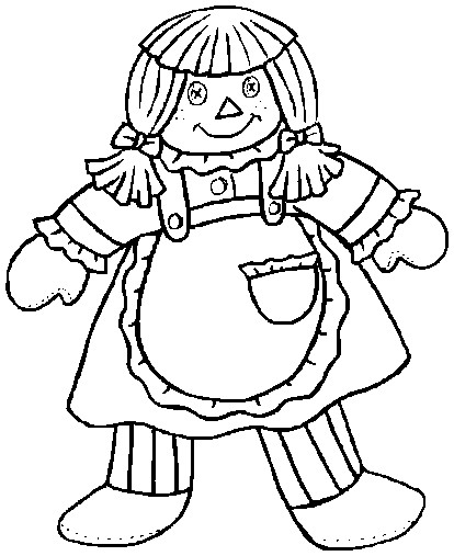 414x507 Printable Easter Coloring Page Rag Doll