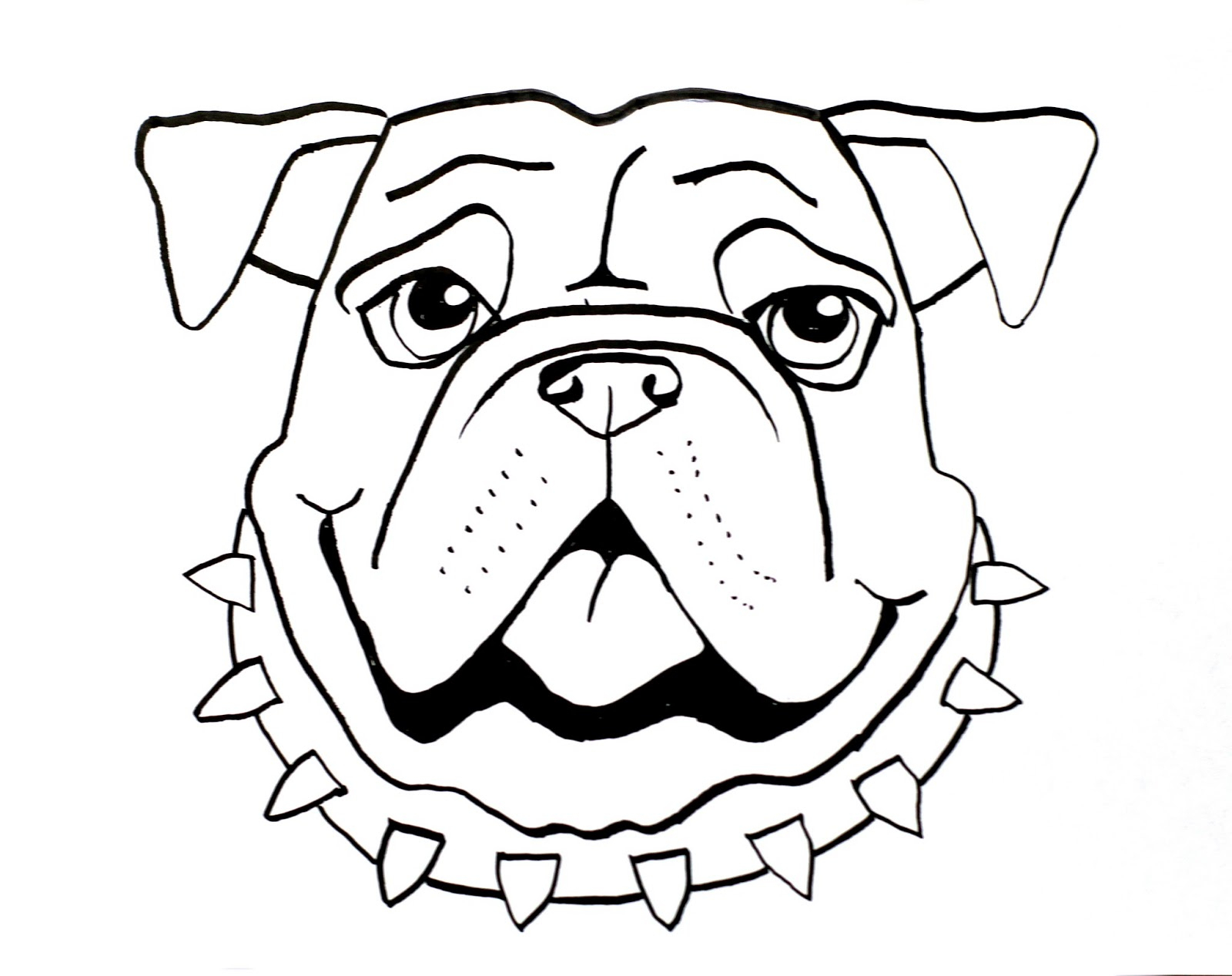 1600x1267 Easy Sketch To Bull Face Smart Class Bull Dog Draw A Long