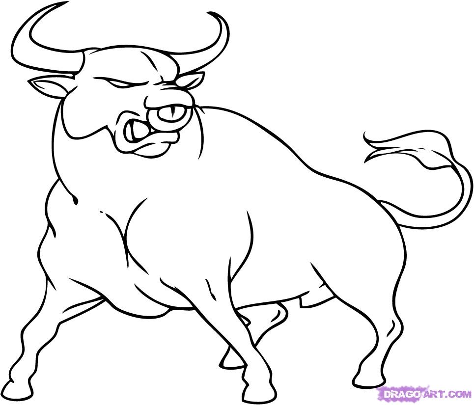 965x825 Angry Bull Drawing Angry Bulldog Drawing