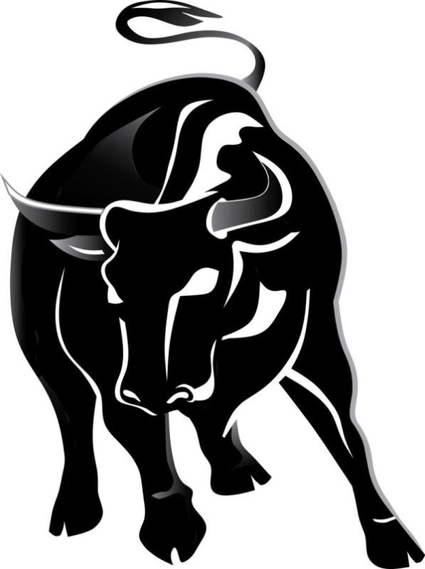 597x800 Angry Bull Clipart