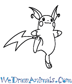 300x350 How To Draw Raichu Pokemon