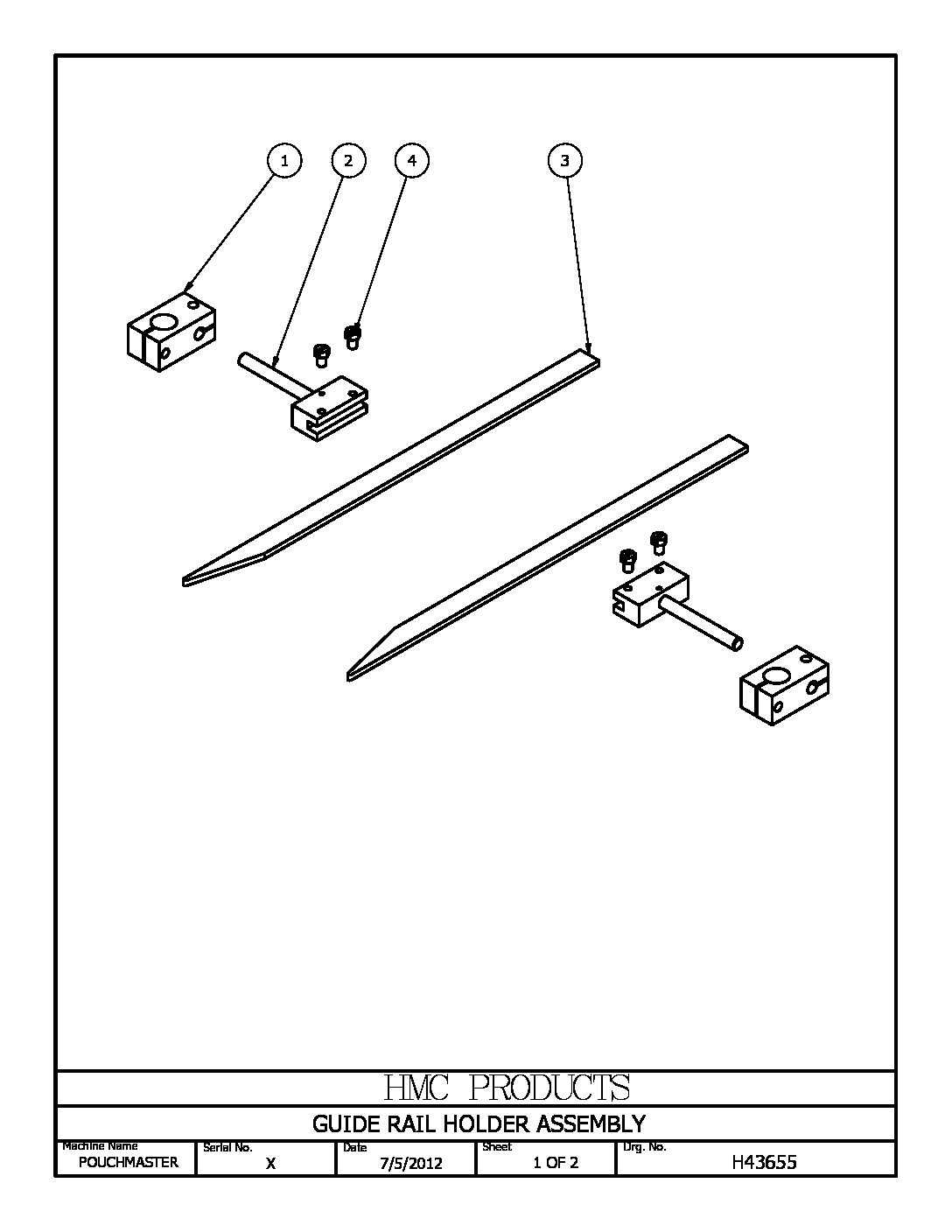 1088x1408 Guide Rail Holder Assembly Hmc Products
