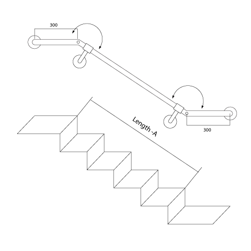 500x500 Banister Rail Line Drawing