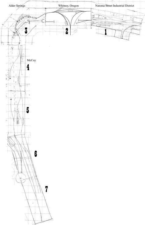 474x734 Sumpter Valley Railroad Track Layout For A Model Railroad