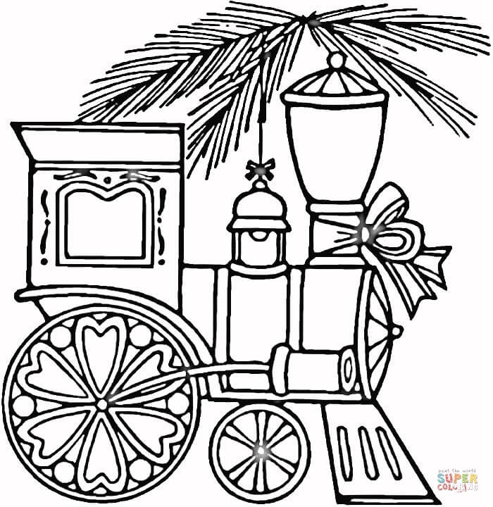 700x720 Christmas Train Coloring Page Free Printable Coloring Pages