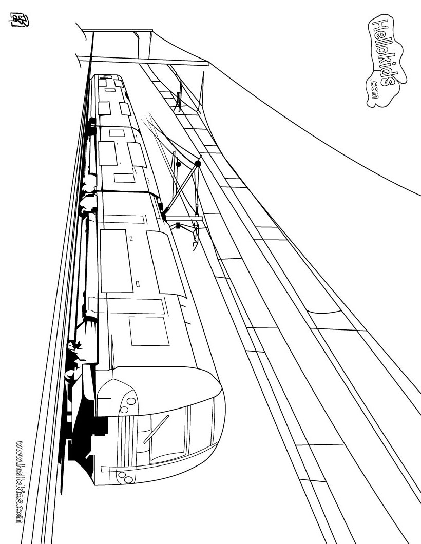 820x1060 Train Coloring Pages