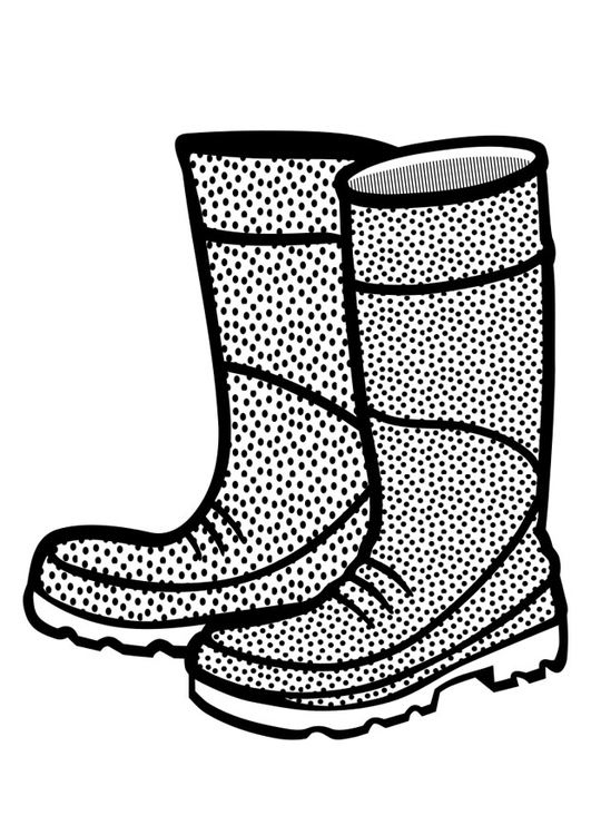 531x750 Coloring Page Rubber Boots