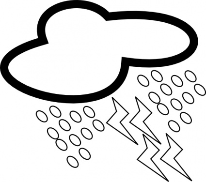 425x376 Rain Cloud Outline Vector