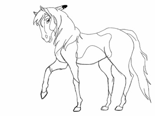 320x240 Rain, Uncolored. I Won'T Color Her.