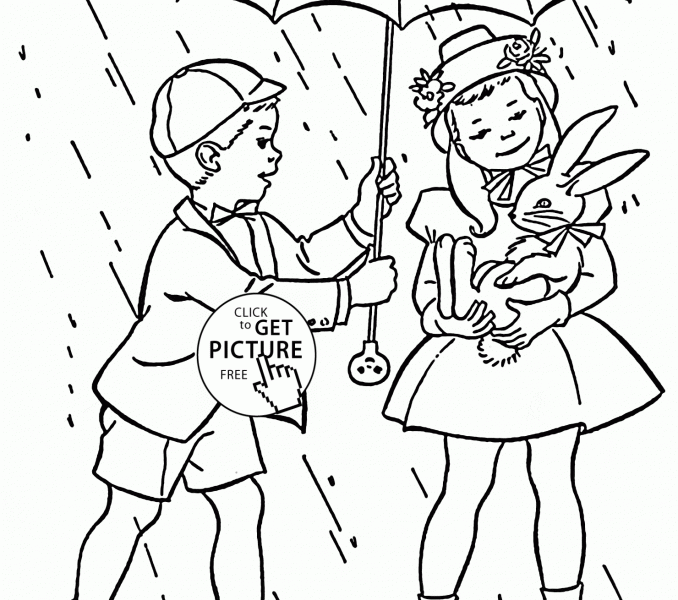 678x600 Rainy Season Drawing For Kids Kids Coloring