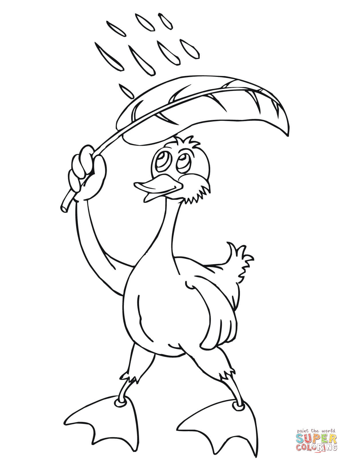 1200x1600 Duck In The Rain Coloring Page Free Printable Coloring Pages