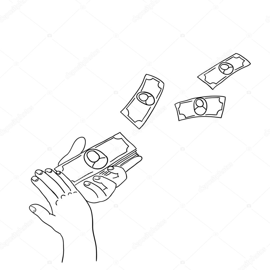 1024x1024 Money. Make It Rain. Stock Vector Mikemihnevich