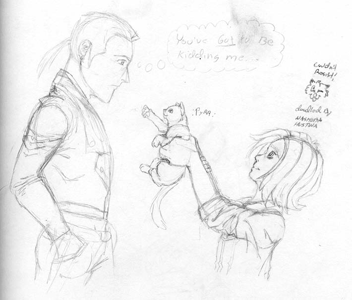 710x606 Another Wolf's Rain Sketch By Nashoba Hostina