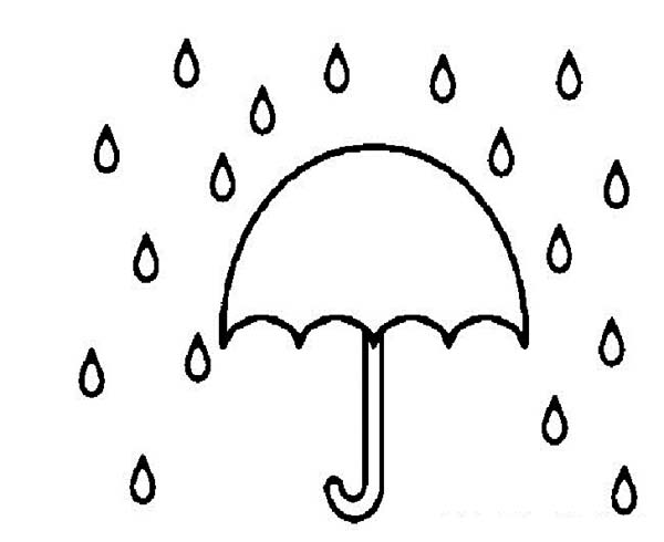 600x490 Umbrella To Cover From Raindrop Coloring Page Color Luna
