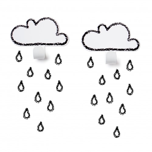 500x500 White Cloud Hooks Amp 20 Rain Drop Stickers