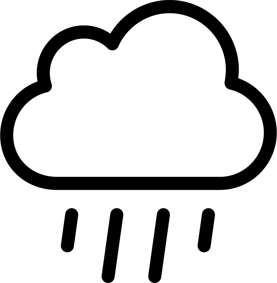 958x980 Cloud With Rain Drops Svg Png Icon Free Download ( 7317
