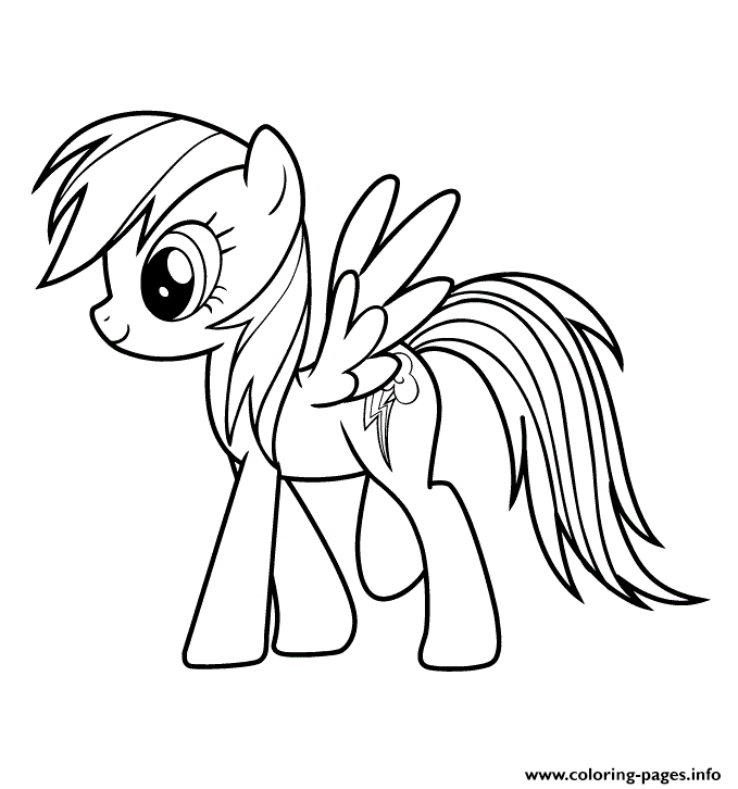 679x726 Rainbow Dash My Little Pony Cartoon Coloring Pages Printable