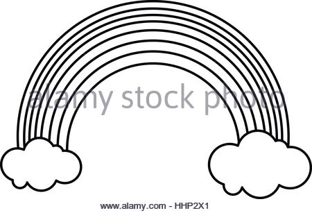 450x307 Cartoon Rainbow Clouds Emblem St Patrick Day Stock Vector Art