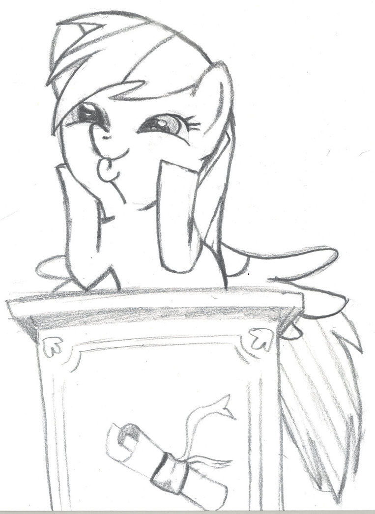 763x1046 Cute Rainbow Dash Original Drawing By Mauriici0