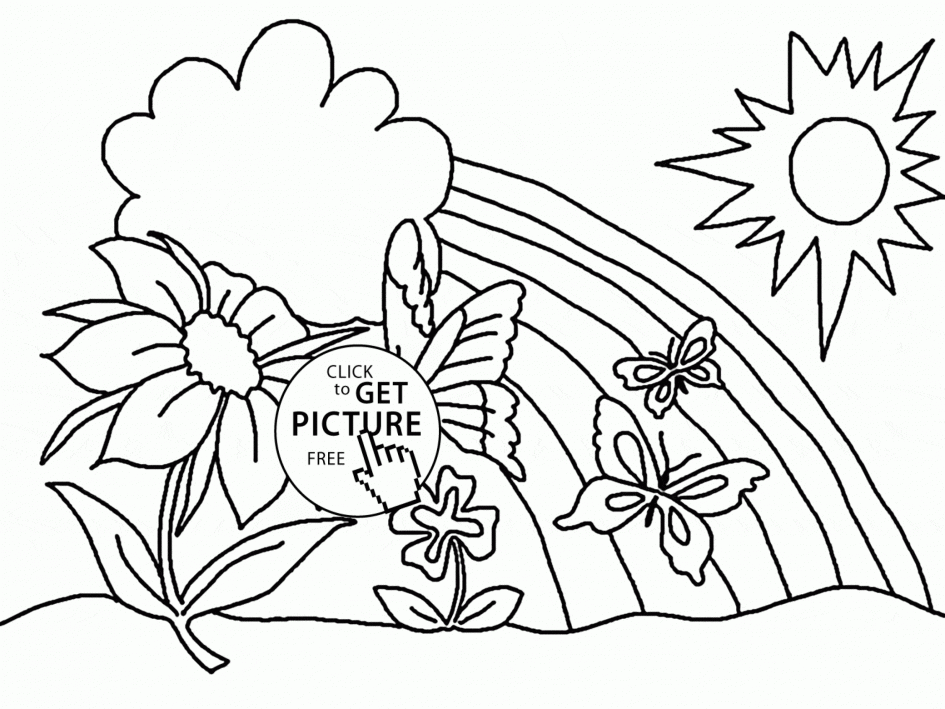945x709 Kids. Activity Pages For Kindergarten Spring Coloring Pages