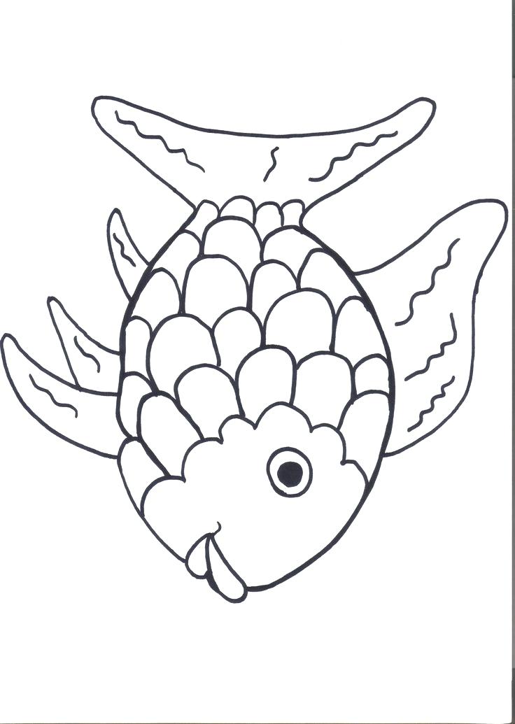 736x1035 Lovely Pout Fish Coloring Pages Kids Rainbow For Many Interesting