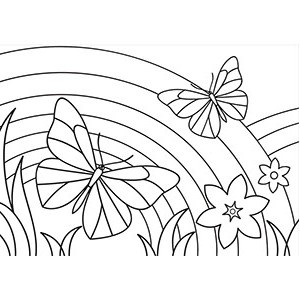 300x300 Rainbow Coloring Pages