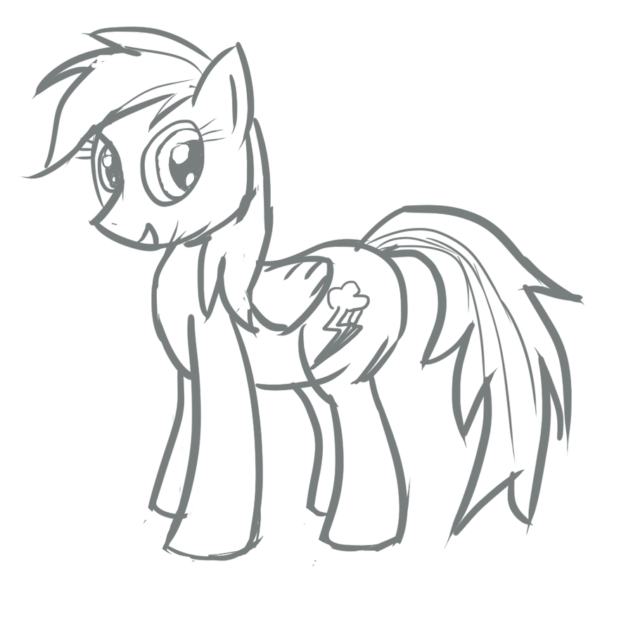 900x879 Rainbow Dash Sketch Day2 By Darkflame75