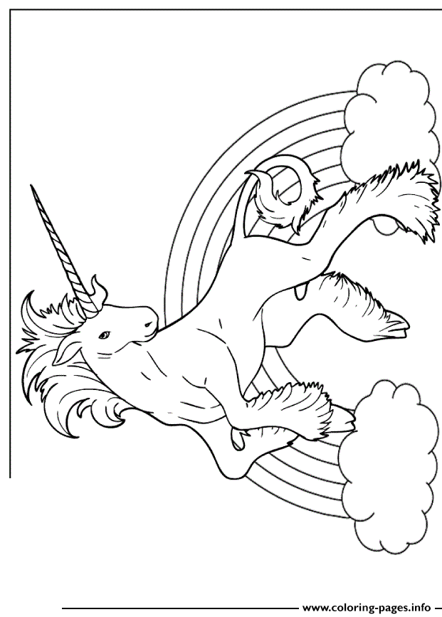 621x867 Rainbow Unicorn Drawing Coloring Pages Printable