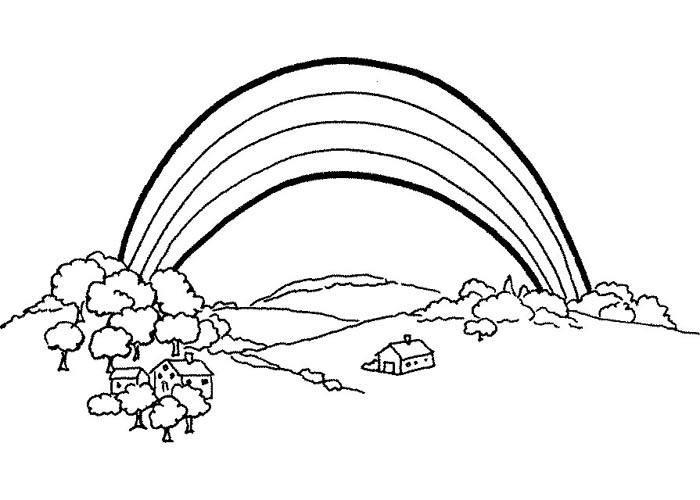 700x500 Colorings Rainbows Drawing Artwork