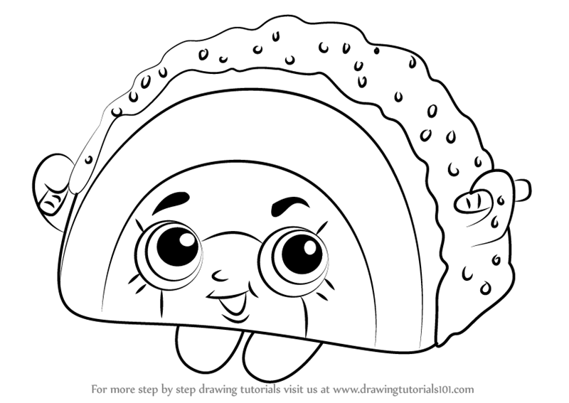 800x567 Learn How To Draw Rainbow Bite From Shopkins (Shopkins) Step By