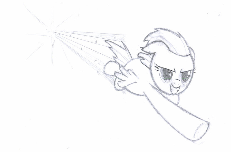 900x590 Rainbow Dash Sonic Rainboom Sketch By R1pperanthon
