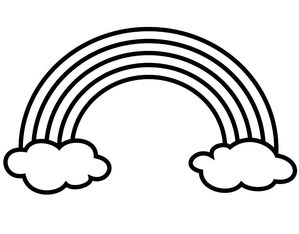 980x768 Coloring Pictures Rainbow Rainbow Line Drawing Project For Awesome