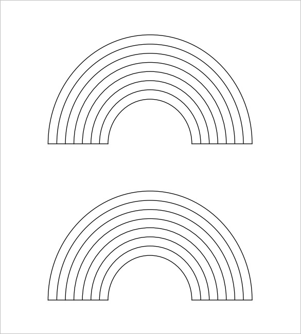 585x650 Rainbow Templates Free Pdf Documents Download Free