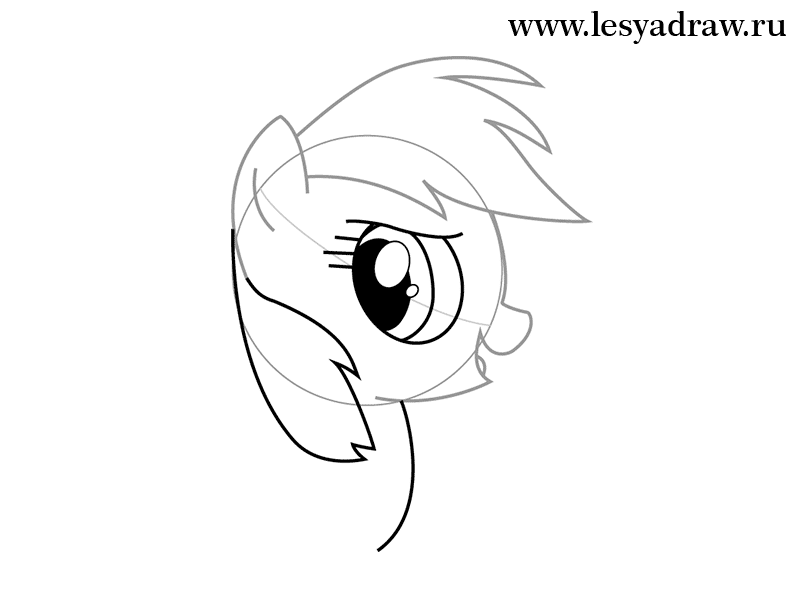 800x600 How To Draw A Pony The Rainbow With A Pencil Step By Step