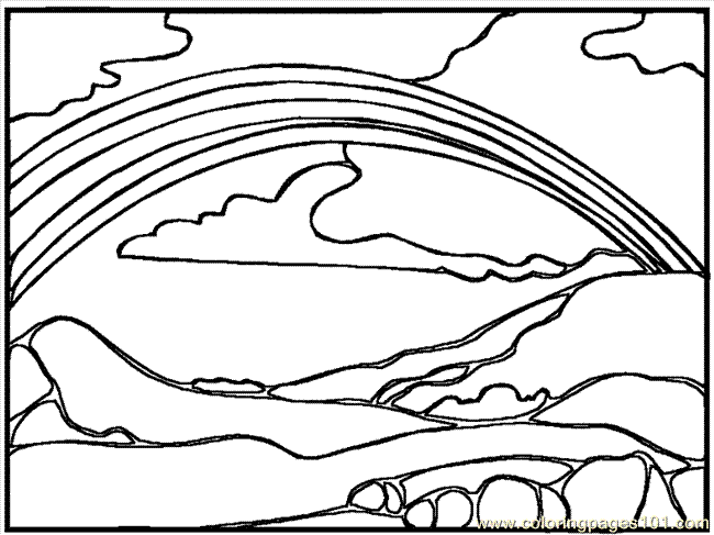 650x487 Rainbow Coloring Page 05 Coloring Page