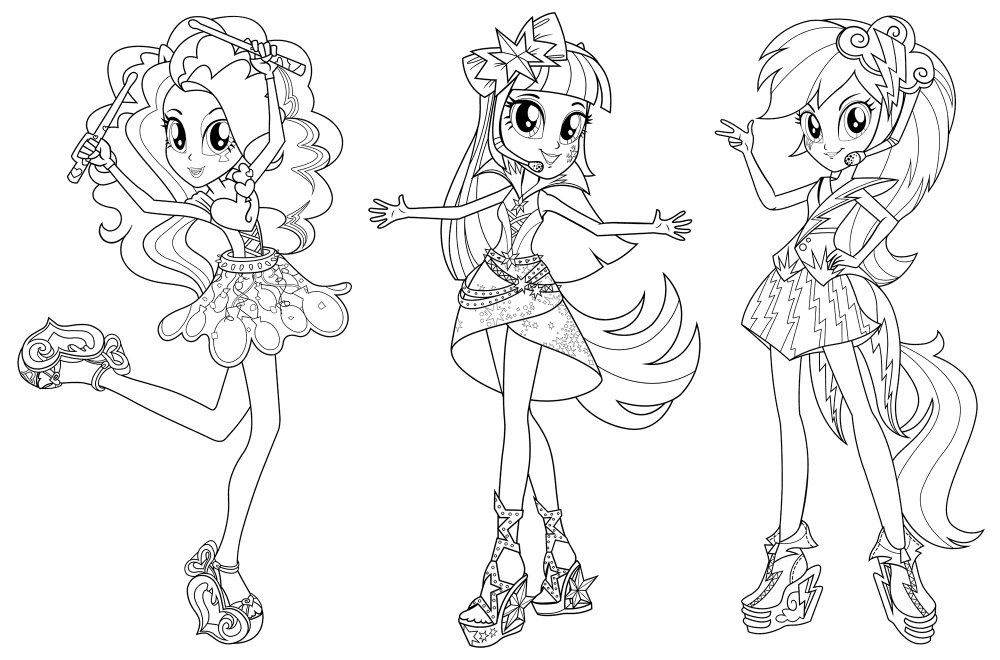 2000x1320 My Equestria Girl Rainbow Rocks Coloring Page