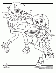 232x300 Equestria Girls Coloring Page Collection