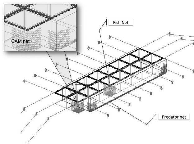 624x464 Square Cage System For Culturing Rainbow Trout.