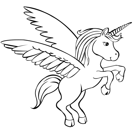 450x450 Paper Time Step By Step Instructions To Draw Unicorns With Wings